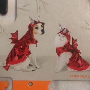 Lot of 3 Skeleton, pirate Devil extra small pet costume with Velcro enclosure